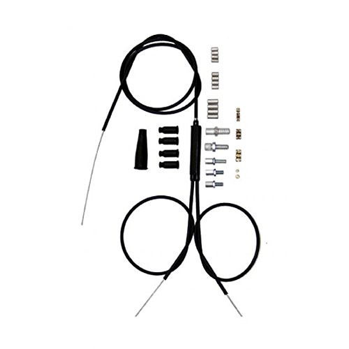 U01-4-125-BK Universal Split Dual Throttle Motorcycle Cable Kit with Junction