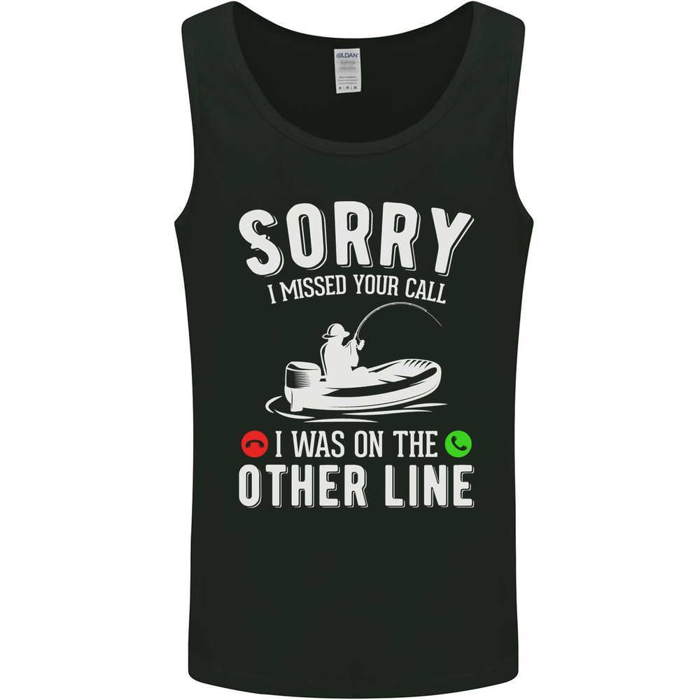 Funny Fishing Fisherman On the Other Line Mens Vest Tank Top