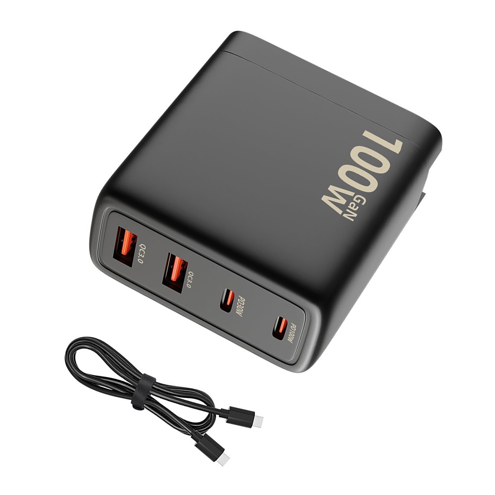 4-Ports 100W Battery Fast Charging Adapter For DJI Drone / Camera / Cell Phone.
