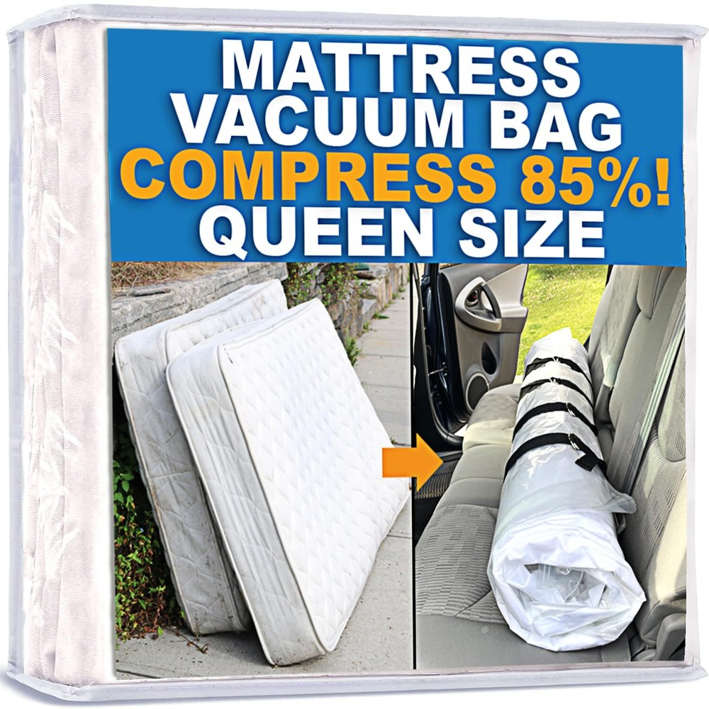 Mattress Vacuum Bag For Moving, Vacuum Seal Mattress Bag for Memory Foam or I...