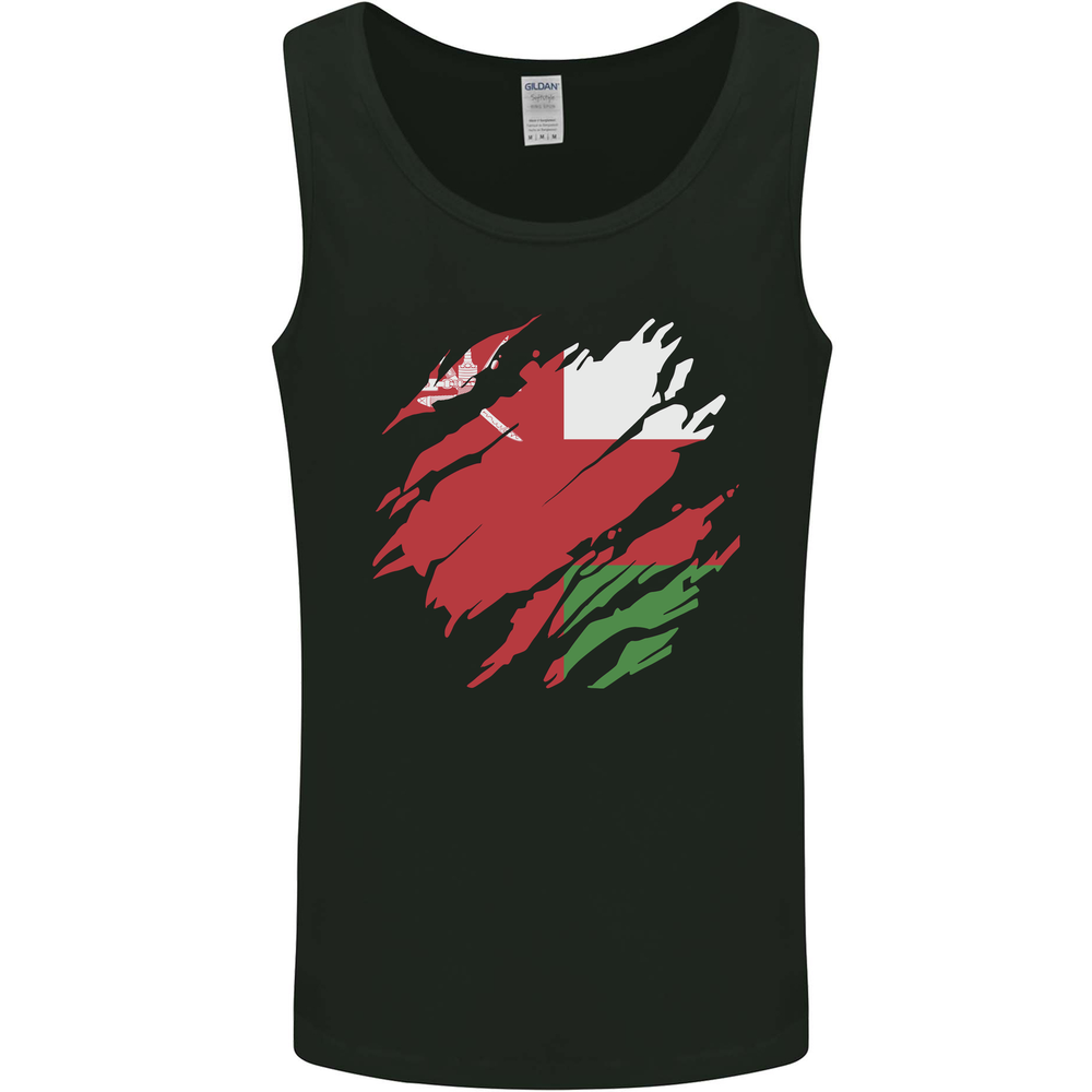 Torn Oman Flag Omani Day Football Mens Vest Tank Top