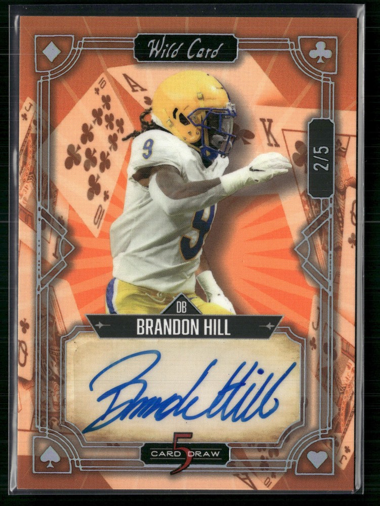 Brandon Hill 2023 Wild Card 5 Card Draw Auto 2/5