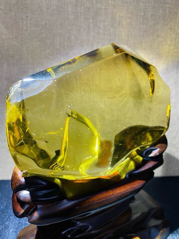 2LB AAA+ Natural Citrine Quartz Obelisk Crystal Wand Point Healing Tower with Stand for Energy & Meditation