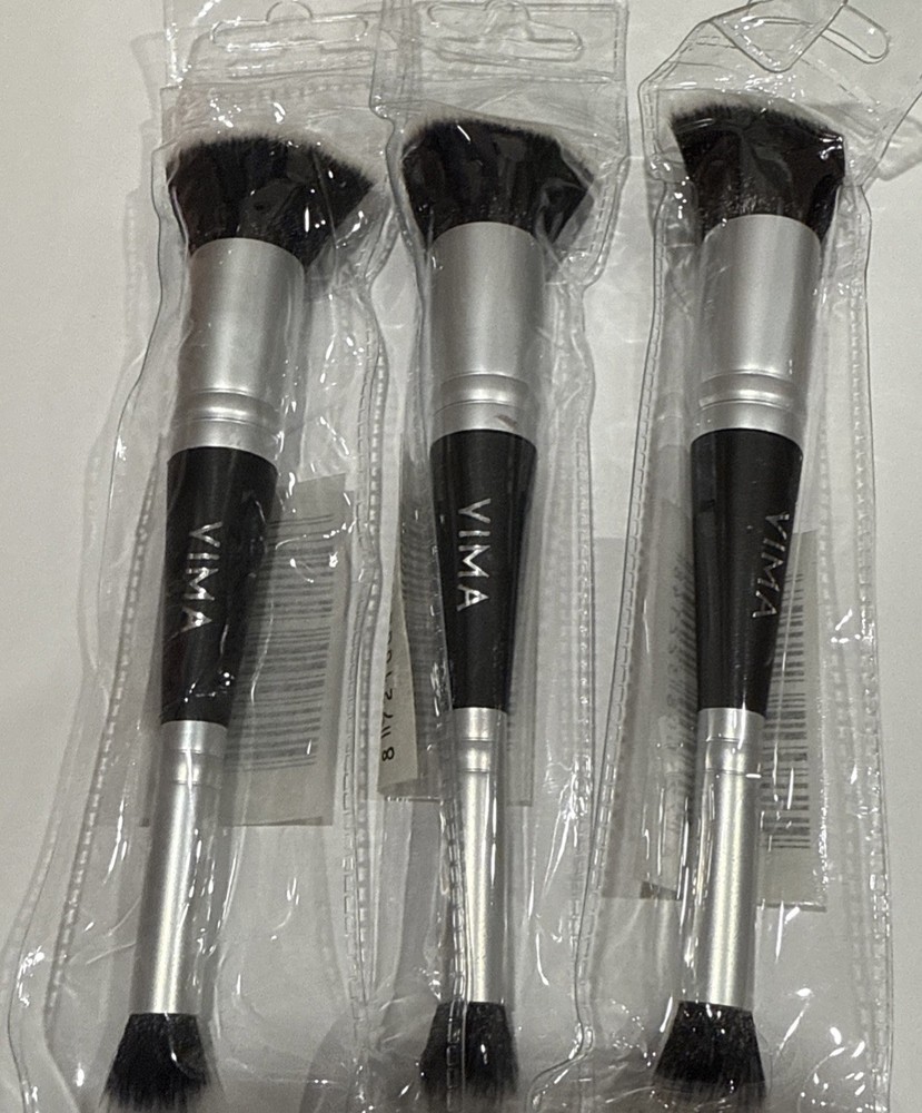 Vima Dual Ended  Makeup Brush 2 In1 Foundation And Eye Shadow 3 pcs $ 20.99