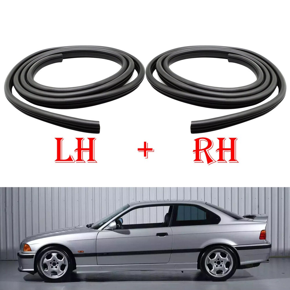 New LH+RH Door Seal Rubber for BMW E36 Coupe 2 Door 2dr 51712138957 51712138958