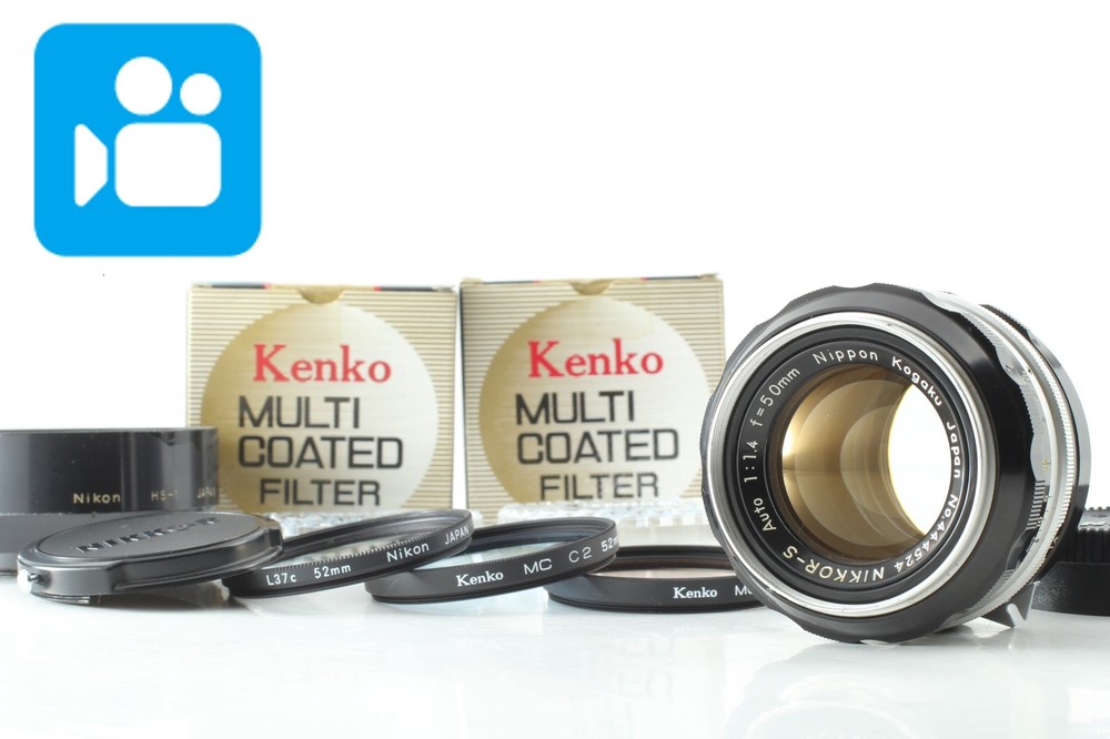 6blades🎦VIDEO👀[MINT] Nikon NKJ Nikkor-S Auto 50mm f/1.4 From JAPAN