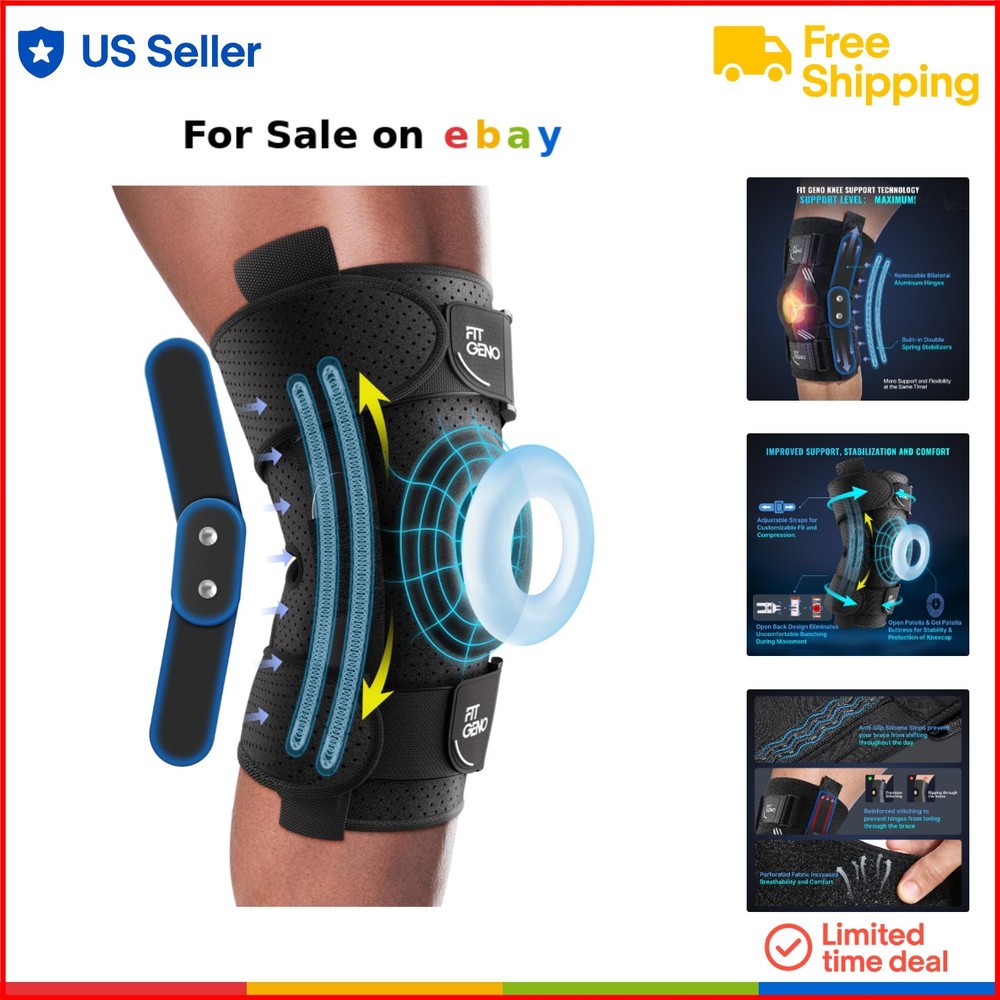 Adjustable Hinged Knee Brace for Meniscus Tear Relief – Men & Women Support
