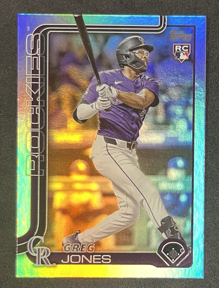 2025 Topps Series 1 Greg Jones RC Rainbow Foil Colorado Rockies