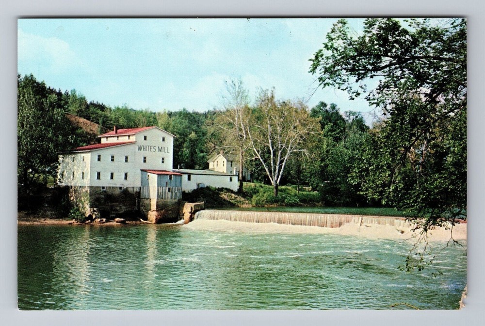 Athens OH-Ohio, Historic White's Mill, Vintage Postcard