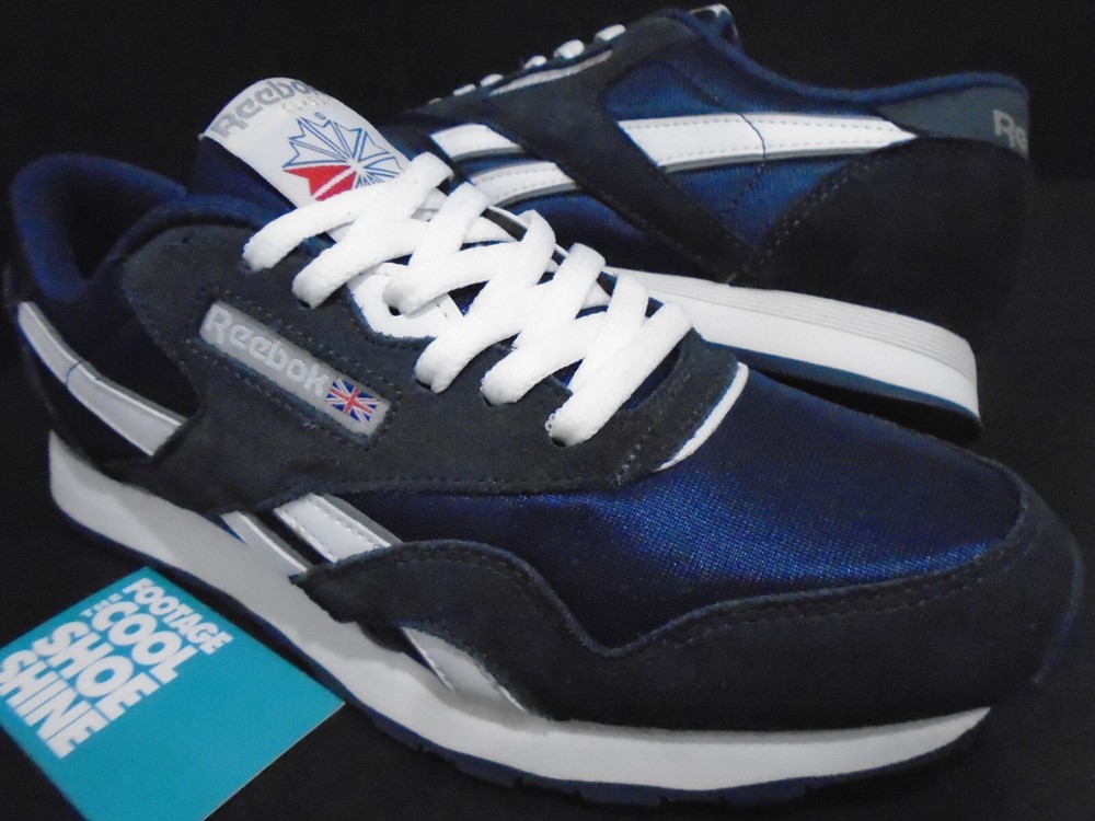 REEBOK CL CLASSIC NYLON TEAM NAVY BLUE WHITE BLACK PLATINUM 39749 10