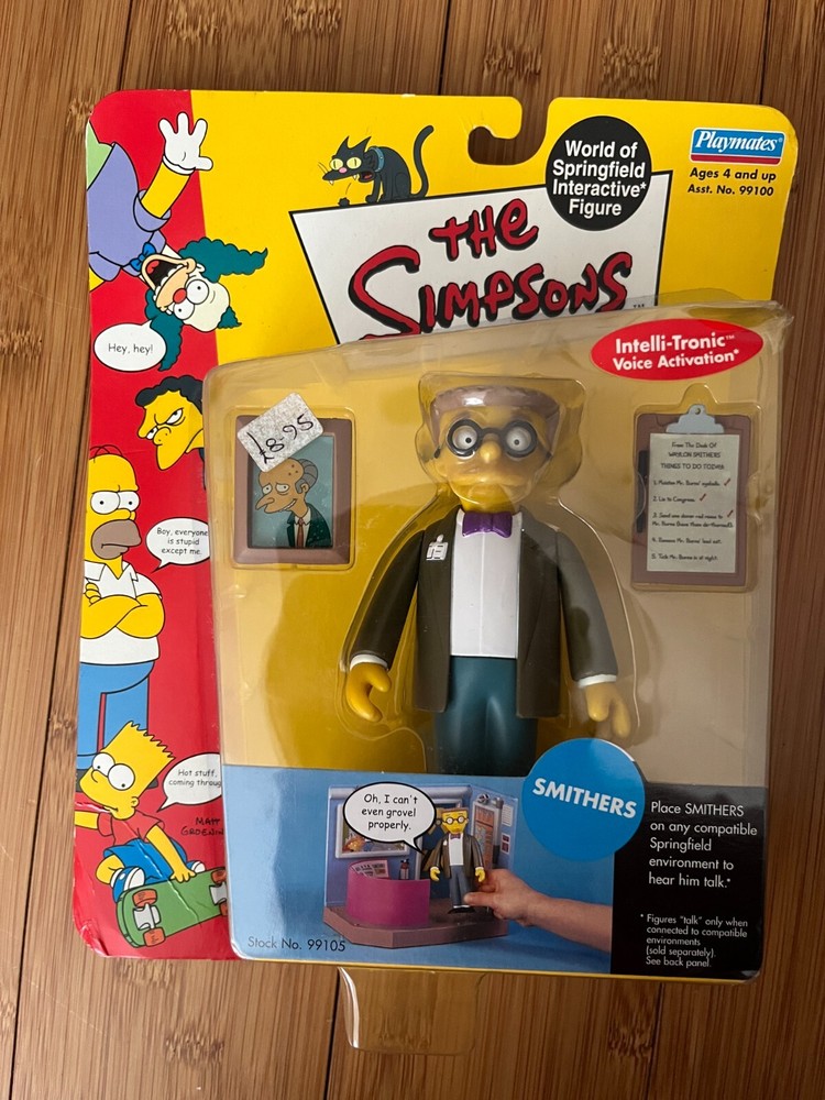 Brand New Playmates Interactive The Simpsons Series 2 Waylon Smithers Action Figure With Original Packaging