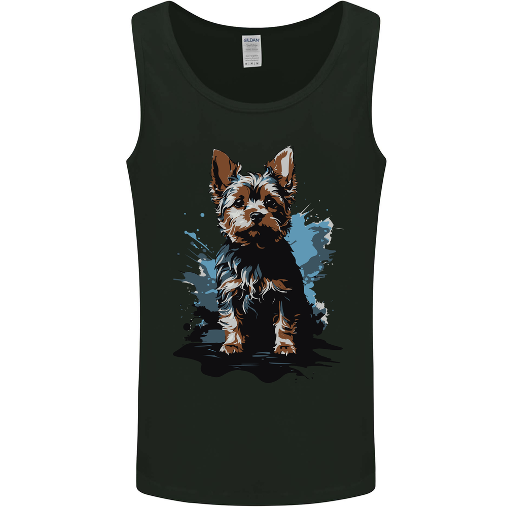 Yorkshire Terrier Splash Yorkie Dog Mens Vest Tank Top