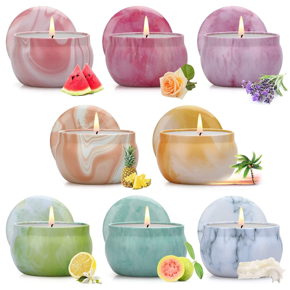 8-Pack Soy Scented Candles for Women - Aromatherapy Home Gifts