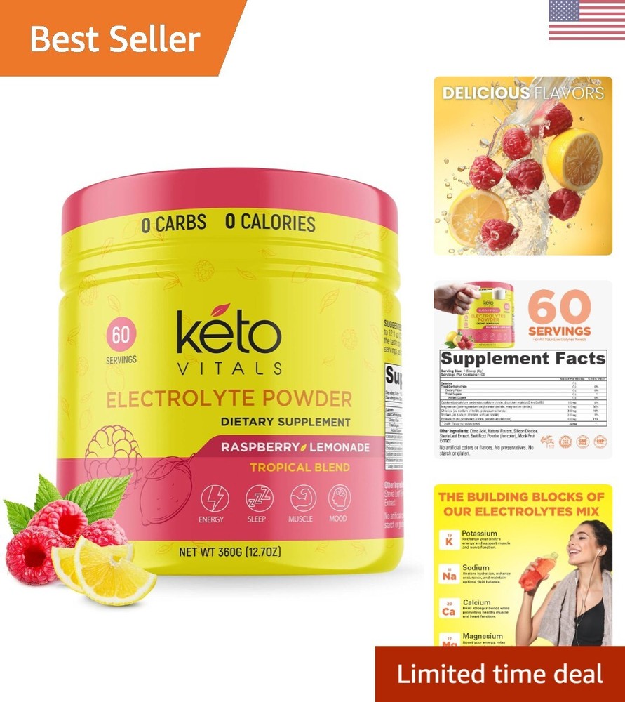 Electrolytes Powder - Sugar Free Keto Electrolytes Powder with Potassium, Mag...