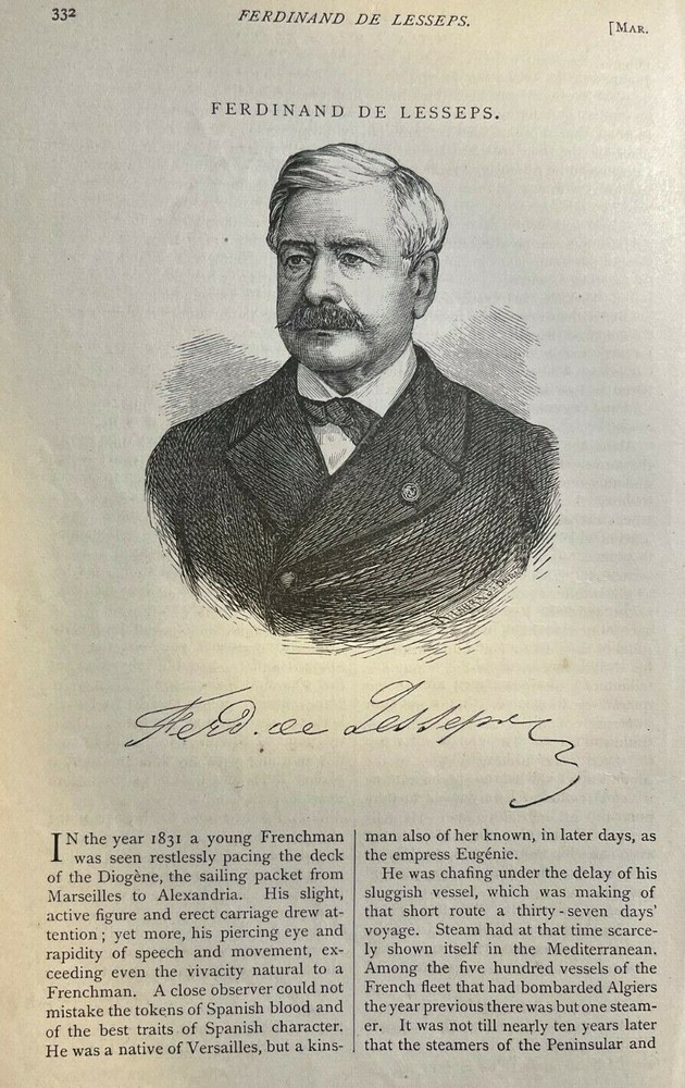 1874 Ferdinand De Lesseps