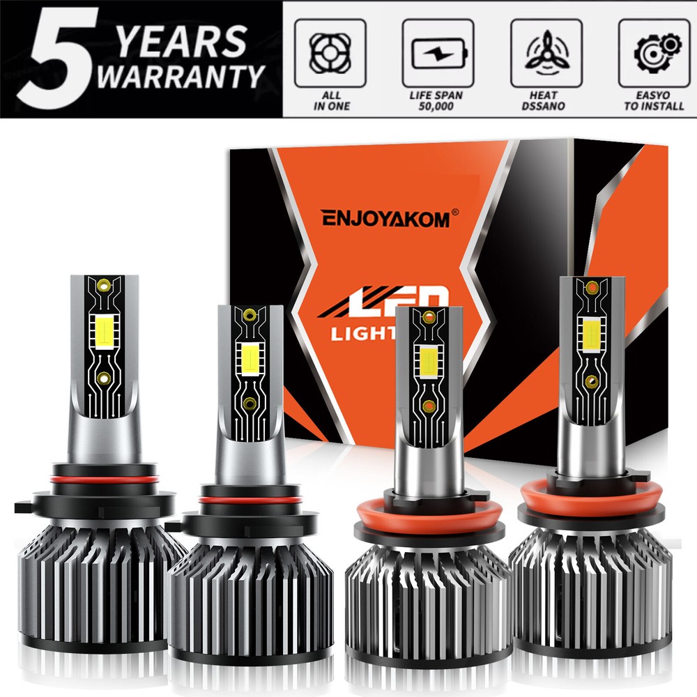 LED Headlight Bulbs High Lo Beam 9005 H11 For Chevrolet Suburban 1500 2007-2014