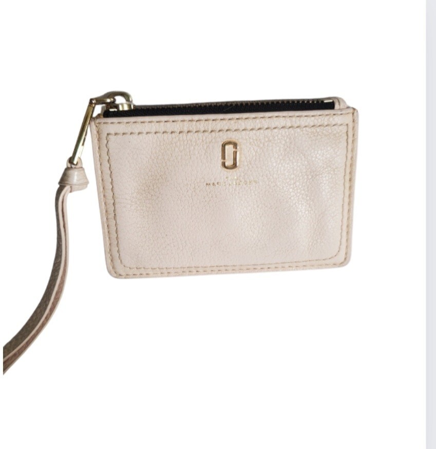 Marc Jacobs Softshot Multi Wallet Pink Pebble Leather Top Zip Clutch Wristlet