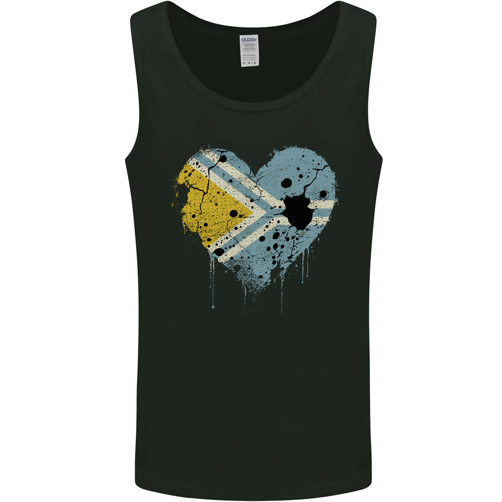 Love Flag Tuva Football Mens Vest Tank Top