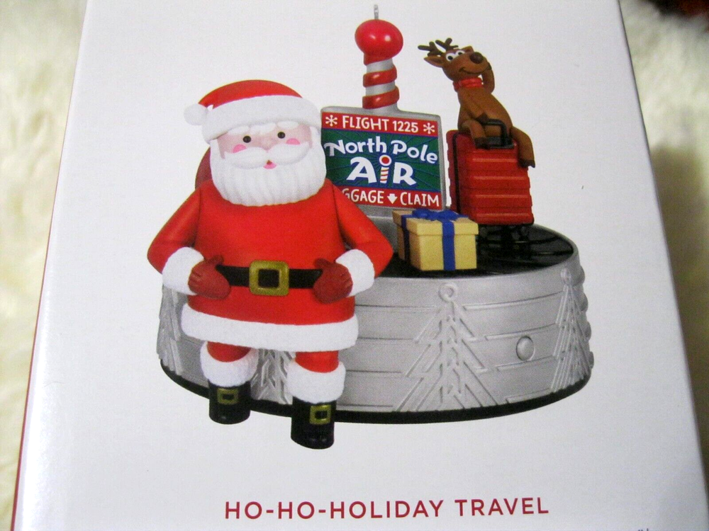 2024 Hallmark Ho-Ho-Holiday Travel Magic Santa with Luggage Ornament