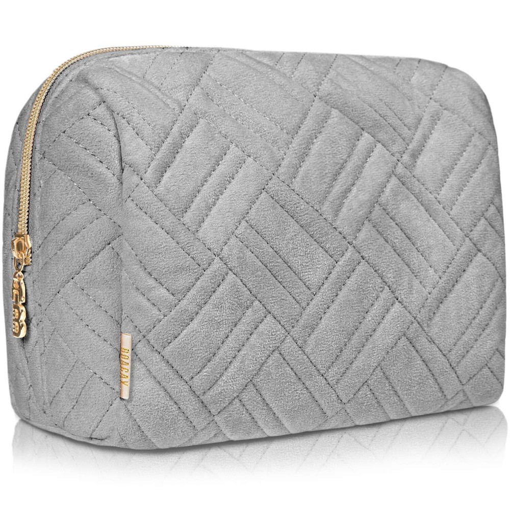 Large Travel Makeup Bag with Zipper - Spacious Cosmetic Organizer for Women Toiletries