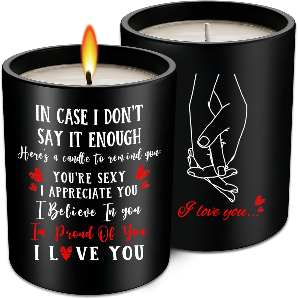 Valentine's Day Love Scented Candle Gift for Wife or Girlfriend Romance I Love You Present  -image