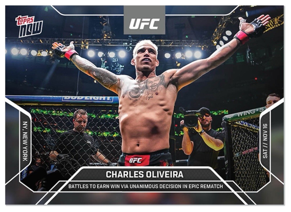 PRESALE 2024 Topps Now UFC 309: Charles Oliveira Defeats Chandler Card #32-image