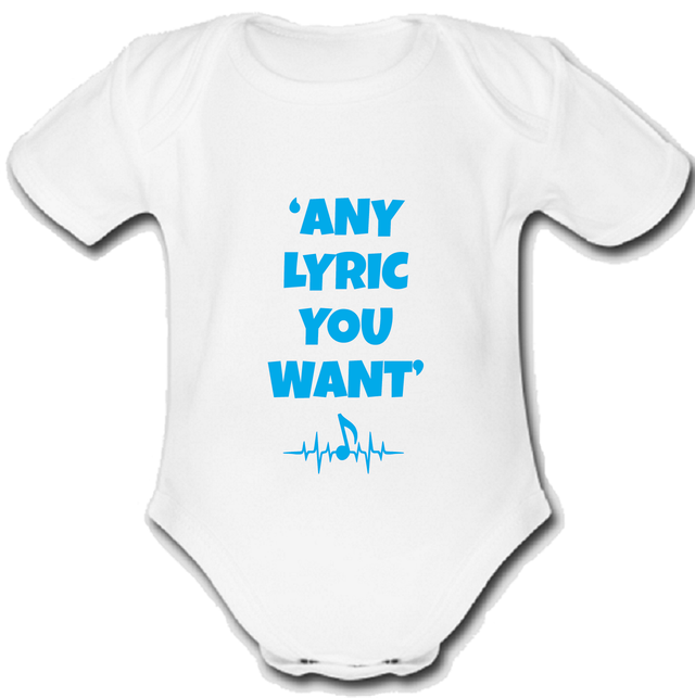 Mariah @ The Scientist bodysuit Baby vest grow music gift custom LYRIC L BLUE