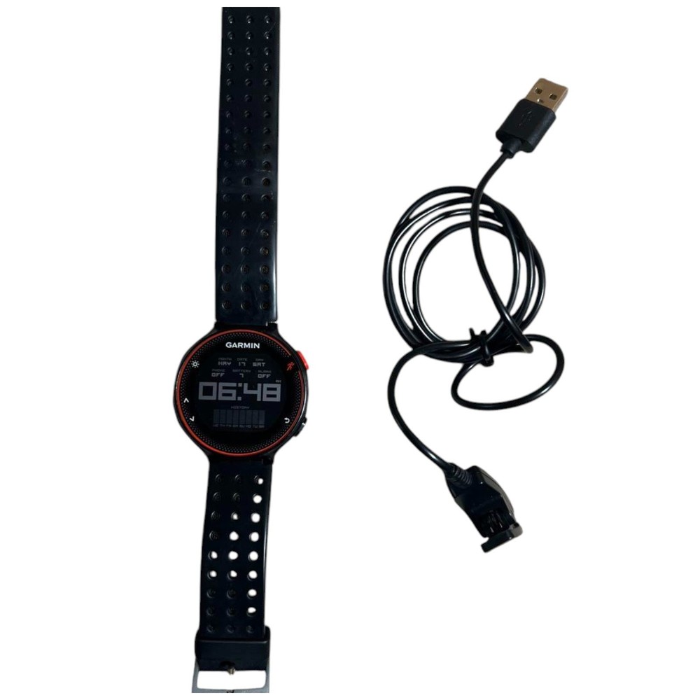 Garmin ForeAthlete 235J Black GPS Watch with Charging Cable - Tested Used