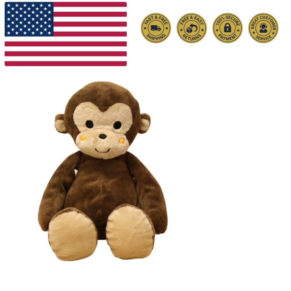Plush Monkey Ollie, Brown 8 Inch Pack of 1