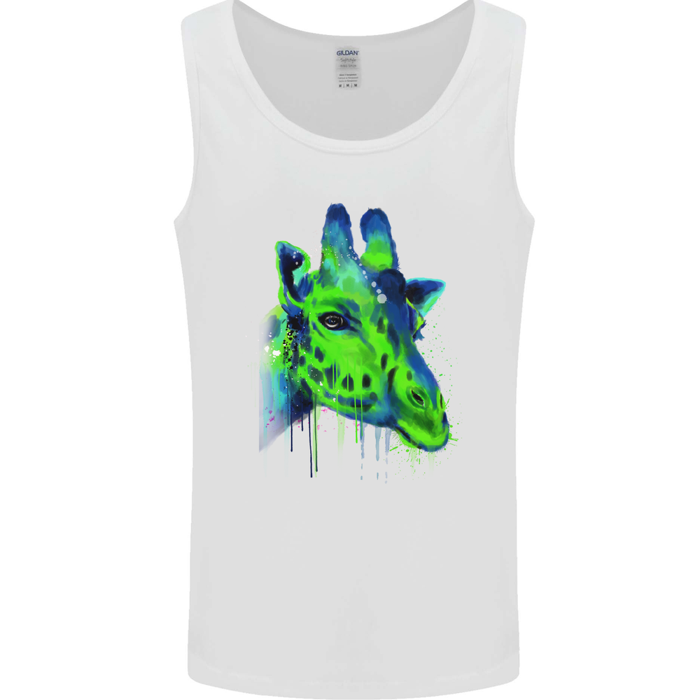 Giraffe Watercolour Mens Vest Tank Top