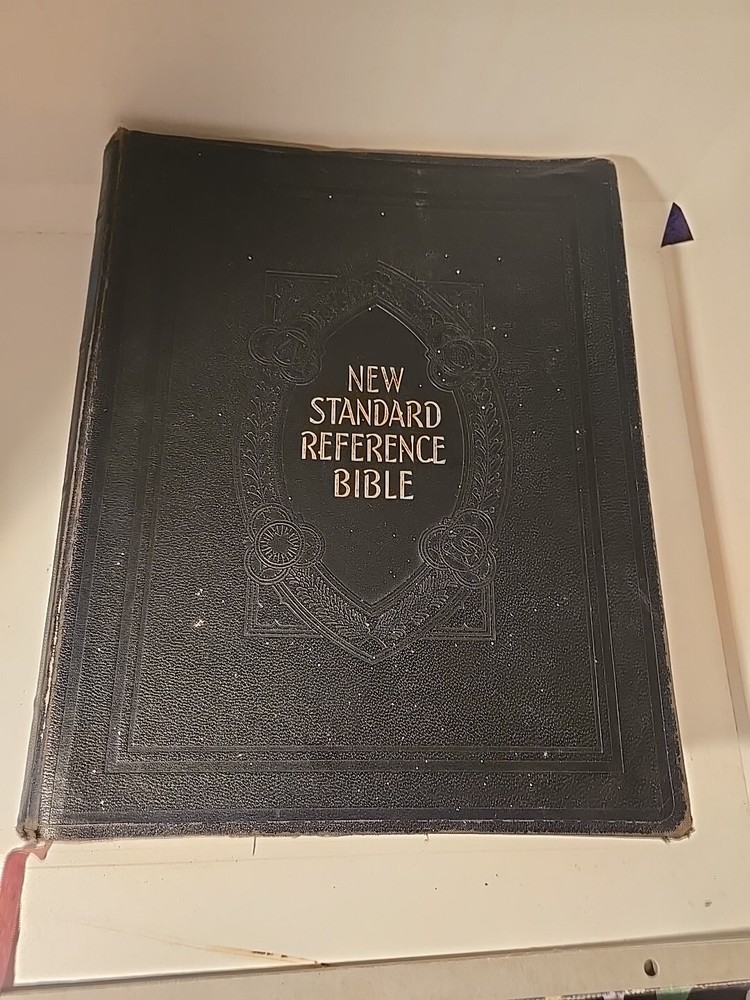 Vintage 1936 Blue Ribbon New Standard Reference Bible Hertel Giant Coffee Table Edition