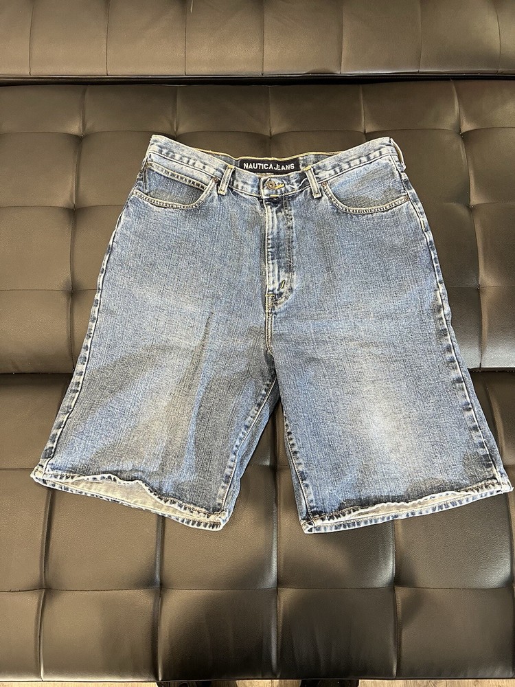 90s/Y2k VTG Nautica Baggy Denim Jorts Size 36