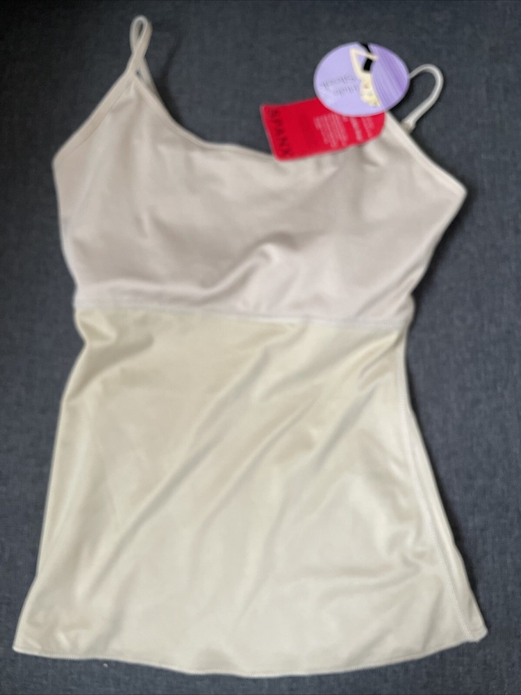 Spanx Hide & Sleek Adjustable Strap Cami Small Beige Concealing Comfort