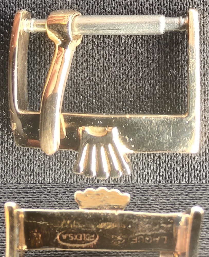 Vintage 1950s Rolex 14mm Rose Gold Plated Buckle