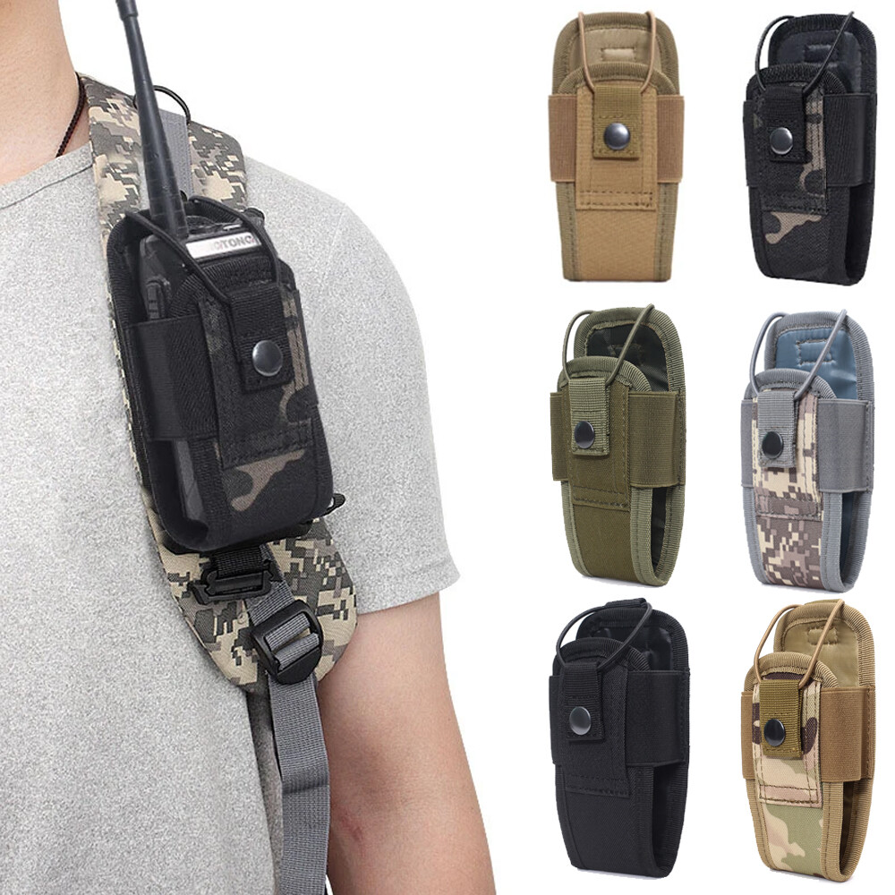 Tactical Molle Radio Walkie Talkie Pouch Waist Bag Holder Pocket Holster Outdoor