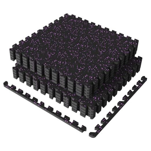 Premium 0.56-Inch Thick Heavy-Duty Gym Flooring Mats – Durable Exercise Mats for Home Gyms, Weightlifting, and Fitness Workouts – Non-Slip, Shock-Absorbent, and Easy-to-Clean Floor Protection