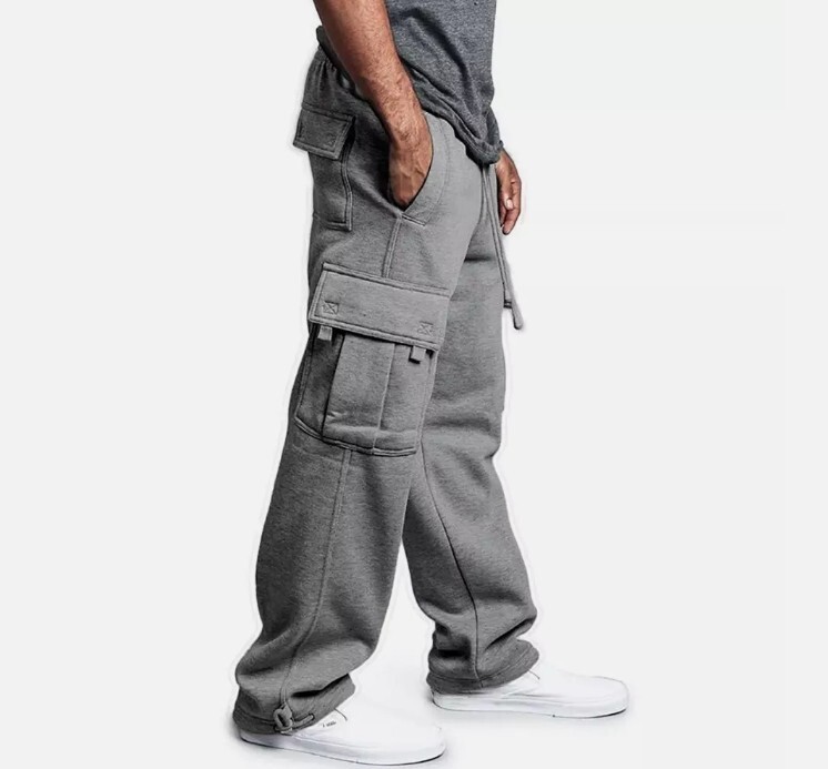 G-Style USA Men's Jogger Heavy Weight Fleece Cargo Pocket Sweat Pants