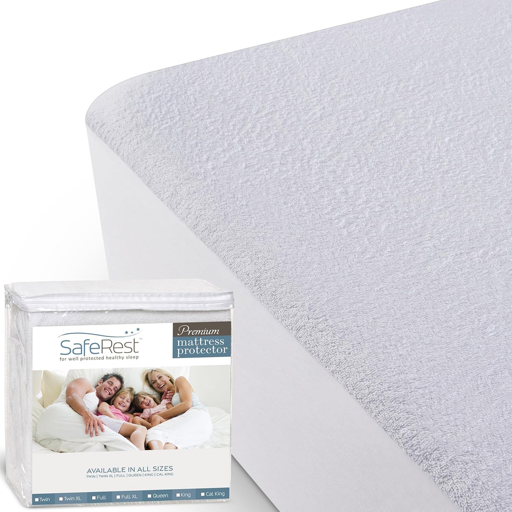 100% Waterproof California King Size Mattress Protector - Fitted with Stretchabl