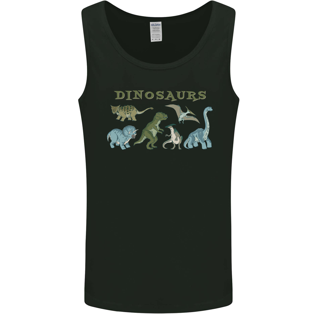 6 Dinosaurs Mens Vest Tank Top