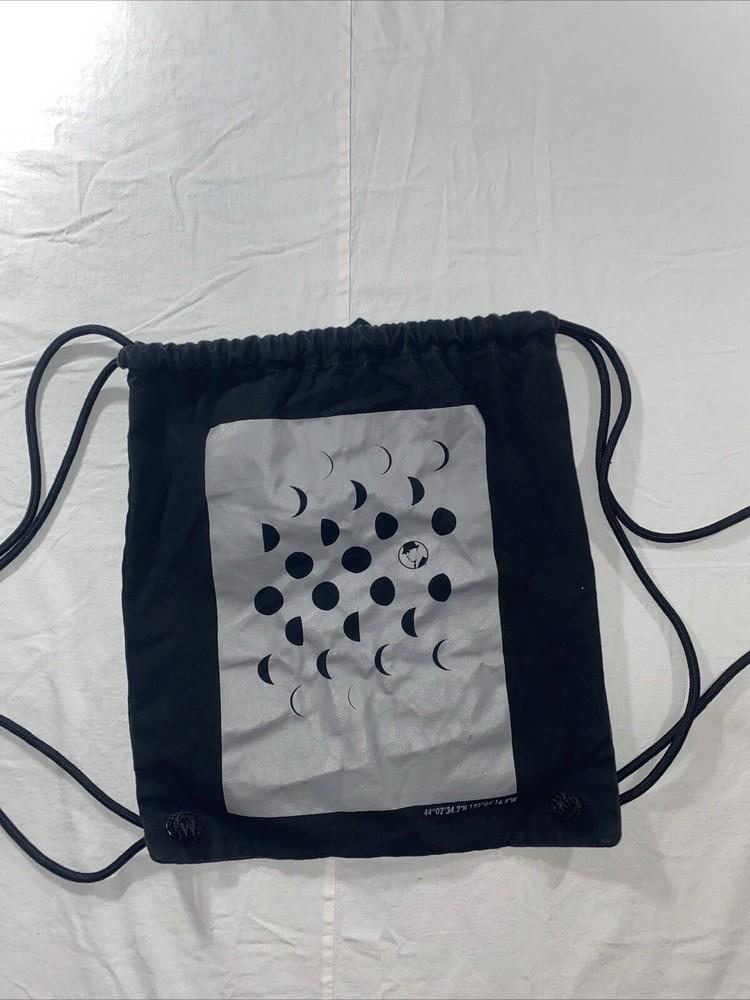 Nike Gym Sack Backpack 16x13 Black Gray Zippered Shoe Bag for Workout