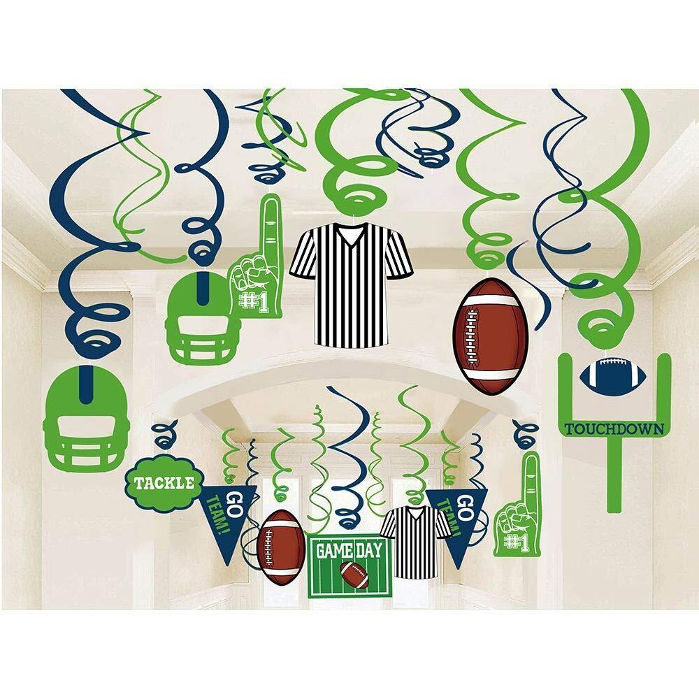 Anor Wishlife 30-Piece Football Hanging Swirl Decorations for Game Day Party Decor