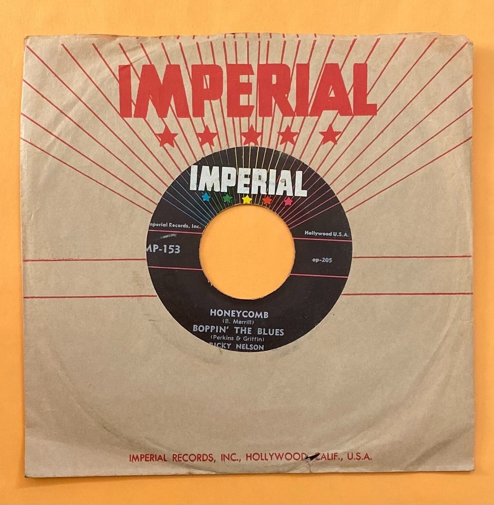 RICKY NELSON ~ 4 Song EP 45 RPM 7