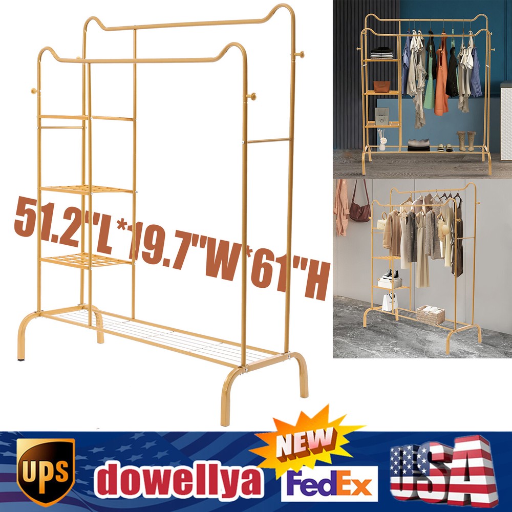 Multifunctional Clothing Rack Clothes Stand Garment Rack Heavy Duty with Shelves