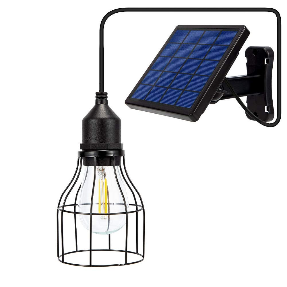 Solar Light Bulb, Outdoor Pendant Lights Lantern Solar Powered Dusk to Dawn E...