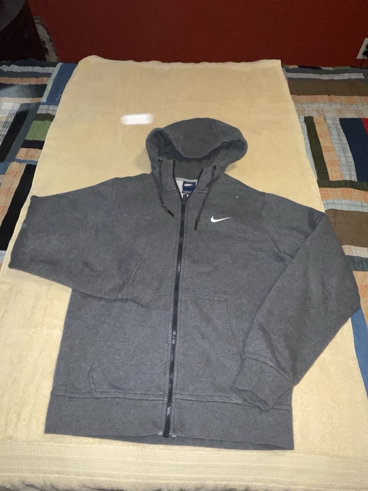 Nike Zip Up Hoodie Gray Small Mens Nice