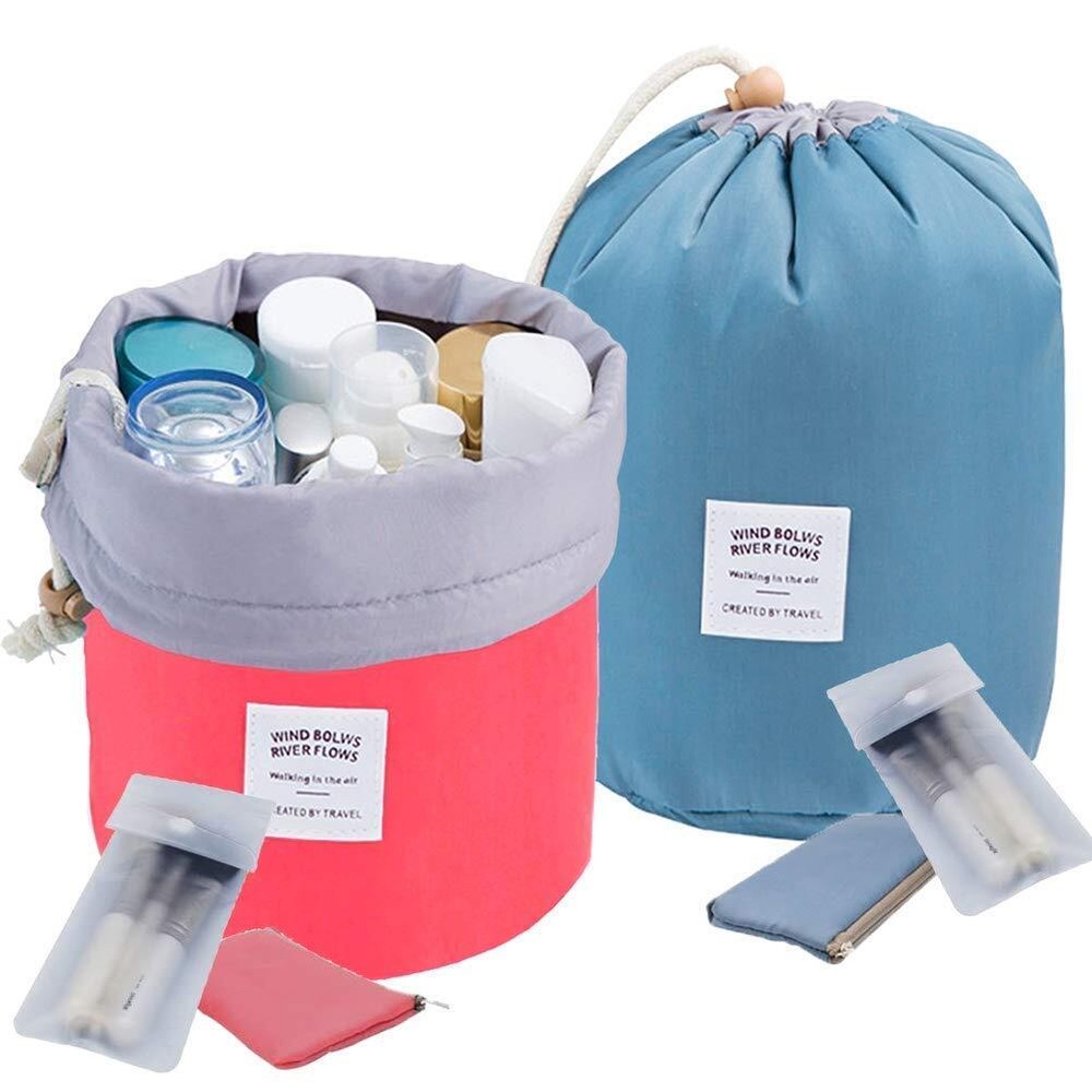 2pcs Travel Cosmetic Organizer Bags for Makeup Toiletries Bathroom Essentials