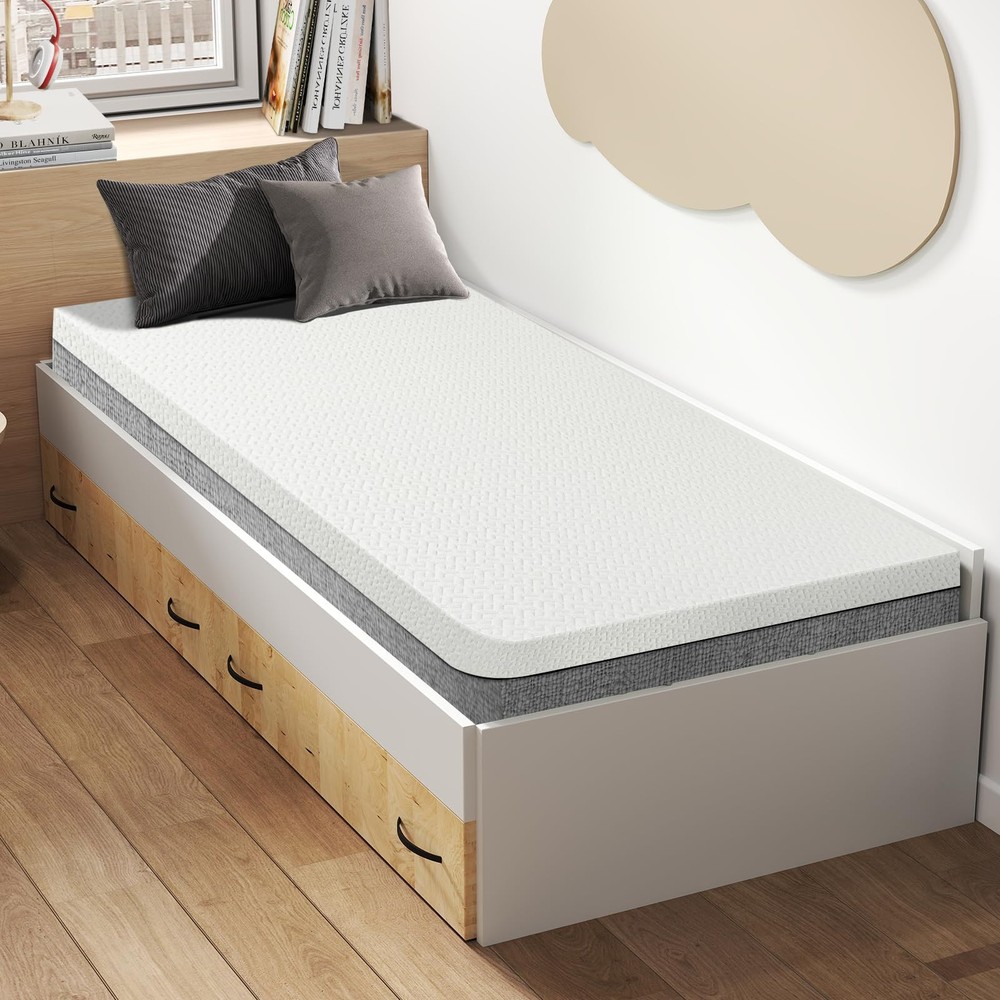 Czpalo 3 Inch Gel Memory Foam Mattress Topper Twin XL, Cooling Mattress Toppe...