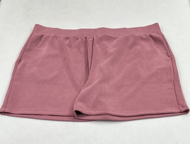 LazyPants Women's Active Luxe Pockets Stretch Soft Shorts, Berry, Size XL