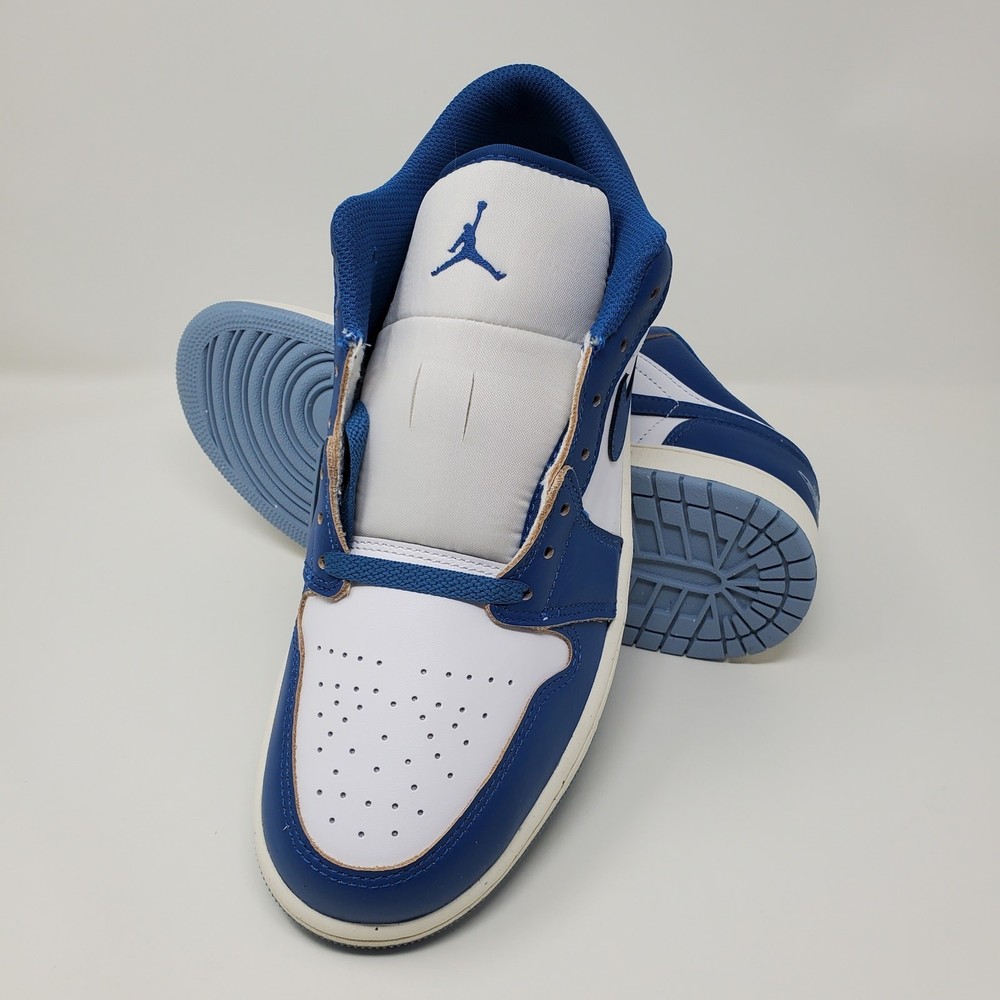 Nike Air Jordan 1 Low SE Shoes White Industrial Blue FN5214-141 Men's Size 9.5