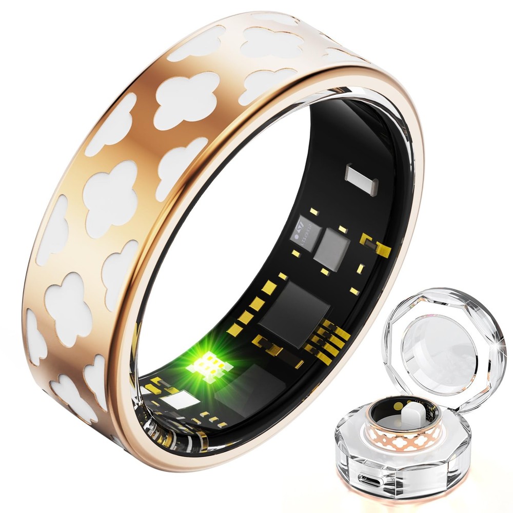 Smart Ring Health & Fitness Tracker for Women & Men - Sleep Stress HR Monitor